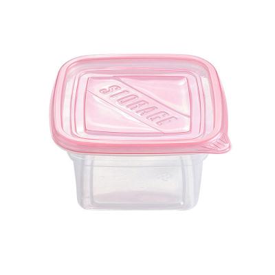 China Minimalist 739ml Plastic Meal Box Small PP Disposable Takeaway Food Container With Lid For Restaurant for sale