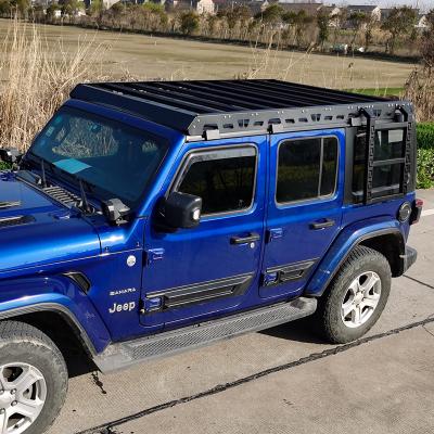 China 4x4 Roof Basket Alluminum Roof Carrier Basket No Drilling Fit For JK JL for sale