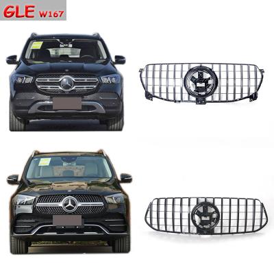 China Plastic GT Grill Fit For GLE W167 2020 Year GLE350 GLE450 Chrome Gloss Black Grill for sale