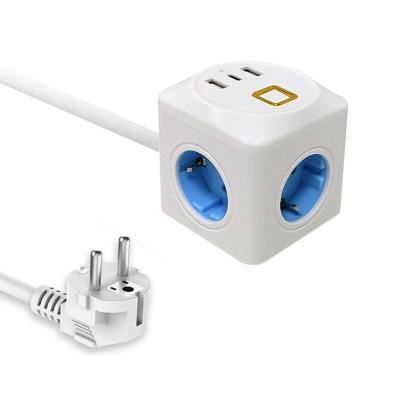 China Wholesale European Travel Factory Price Plug Wall Adapter 3 Power Outlet Charging Ports for sale