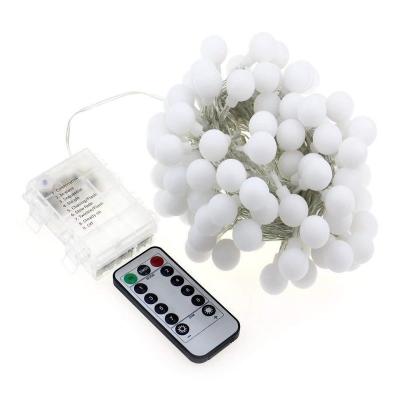 China Halloween Wisp String Lights Manufacturers Wholesale LED Remote Control White Ball Small Indoor And Outdoor Christmas Lights String for sale