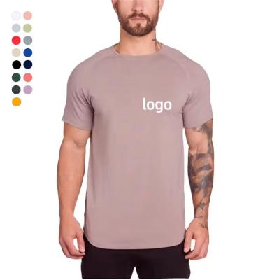 China Quick Dry Cotton Gym Style T-Shirt Lightweight and slim Fit Custom Logo Design Boy Fitness tees custom print t shirt for sale