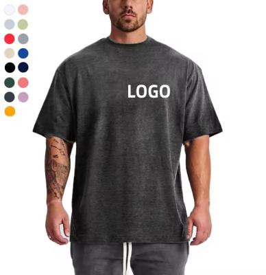 China Quick Dry designer tshirts custom brand 100% cotton drop shoulder oversized mens t shirts streetwear custom tees with logo for sale