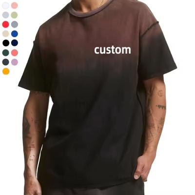 China Quick Dry Custom screen print Blank 100% Cotton Men's T-shirts with Acid Washed tees t shirts custom printing for sale