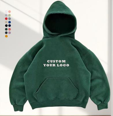 China Other 80 cotton 20 polyester heavyweight pullover drop shoulder hoodies custom logo oversized thick embroidered french terry hoodie for sale