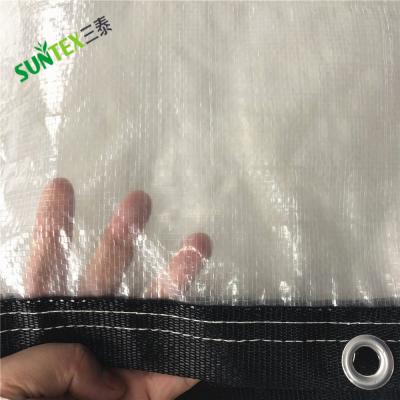 China 100% new material with 3% UV protection 100% virgin transparent tarpaulins protection for fruit orchard covers / clear cherry tree cover for sale