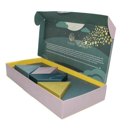 China Custom Recyclable Factory Printing Folding Coated Paper Packaging Box For Tea With Triangle Divider for sale