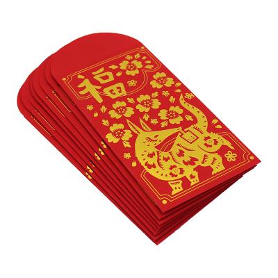 China Eco-friendly Wholesale Custom Chinese Red New Year Packets Hong Bao With Fook for sale