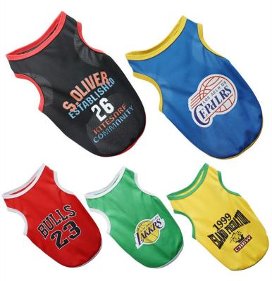 China Sports Wholesale Shirt Cat Breathable Big Dog Clothes Spring and Summer Pet Basketball Football Tank Top Vest Shirt for Large Dog Vest Clothes for sale