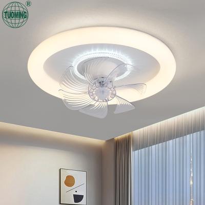 China Smart Remote Control / Iron App Control Indoor Decorative Aluminum Base Led Ceiling Fan Light for sale