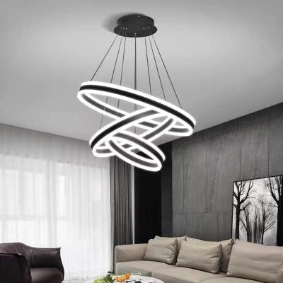 China High Quality Indoor Decorative Aluminum Freestanding Remote Control / App Rotation Control Chandelier Led Pendant Light for sale