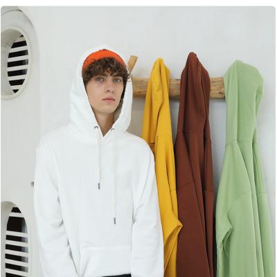 China Uni-qlo 320gsm Anti-wrinkle Cotton Terry Men Women High Quality Drop Shoulder Unisex Oversized French Pullover Hooded Sweatshirt for sale