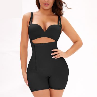 China Breathable Side Zipper Plus Size S-6XL Butt Lift Creams Shapewear Tummy Control Jumpsuit For Women for sale