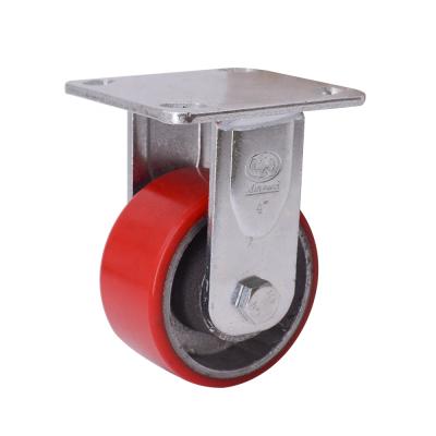 China Rigid Rigid Caster Wheel Heavy Duty Caster Fixed Cart Wheels for sale