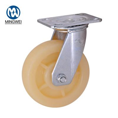 China Low Noise Industrial Caster Caster 6 Inch Swivel Plate Type Wheel for sale