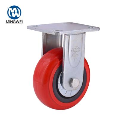 China 8 Inch Korean Style Rigid Fixed Heavy Duty PVC Caster Wheel Korean Style Caster Wheel for sale