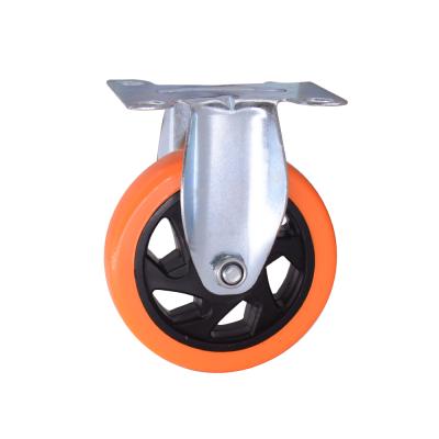 China Hand Carts 3/4/5 Inch Trolley Caster Wheels Fixed Flatbed Carts Industrial Caster for sale