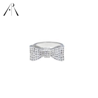 China 2021 Casual/Sports New Bow Micro Ring Exquisite Women Wholesale 925 Sterling Silver Fashion Ring from Marquetry for sale