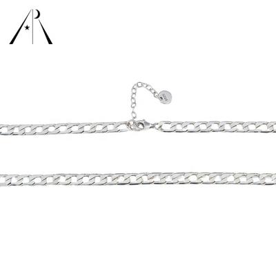 China New Hot Sale Cute Geometric Fine Texture Necklace Sterling Silver Plated 925 Necklace for sale