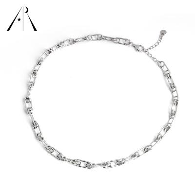 China BOHEMIA 925 Sterling Silver Retro Necklace Fashion Female Personality Style Geometric Clavicle Industrial Chain for sale