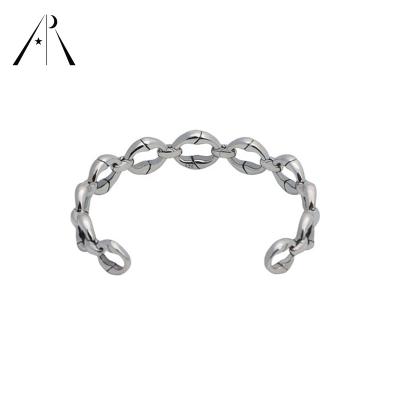 China FASHIONABLE 925 Sterling Silver Tangled Silver Plated Hollow Bracelet Dating Sterling Silver Women Wholesale for sale