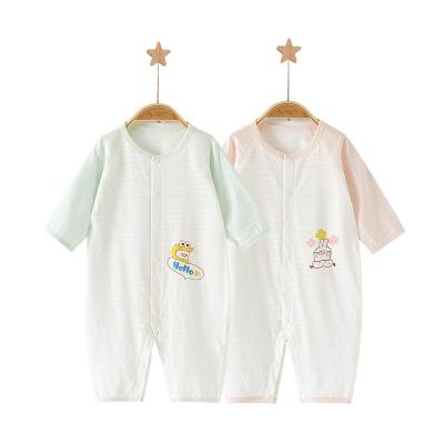 China 2022 Breathble Boneless Stitching New Baby Overalls Summer Cotton Baby Full-Comfortable Pure Romper Clothes for sale