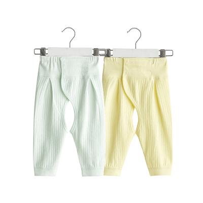 China Fashionable 100%cotton anti-pilling high quality factory price high waist newborn baby pants unisex baby pants for sale