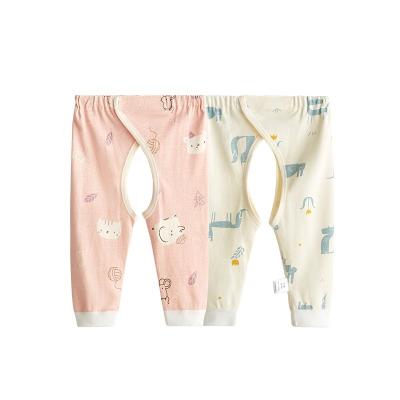 China Anti-pilling 2022 Newborn Baby Hook and Loop Fasteners Pants Baby Clothes Cotton Cute Baby Pants for sale