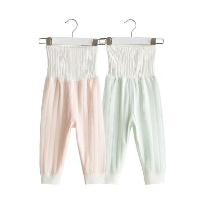 China Color Fade Proof High Quality Baby Spring Long Pants Newborn Baby High Waist Baby Warm Pants for sale