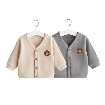 China Hot sale breathable sweater coat girls coats empty coats knit baby 100%cotton outwear kids knitted jacket for sale