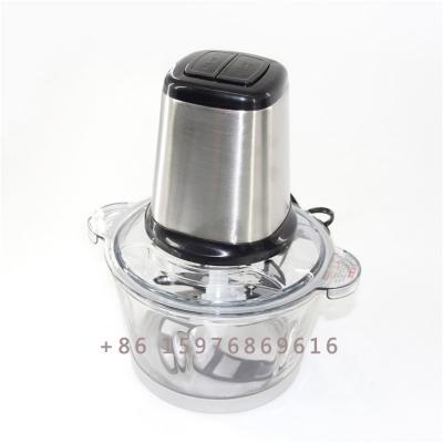 China Stainless Steel Electric Food Processor Chopper Automatic Mincing Machine Quiet Car Chopper 2 Speeds 2L 3L for sale