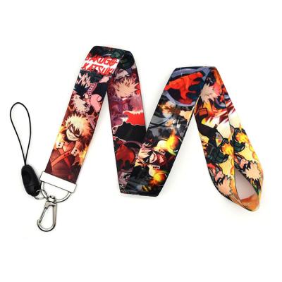 China Factory Direct Sale Durable Custom Sublimation Printing Cartoon Anime Neck Strap Lanyard For Kids for sale