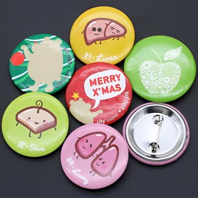 China Wholesale 3D Button Badge Maker Custom 58mm Printed Design Logo Blank Plastic Magnetic Pins Round Tin Button Badge for sale