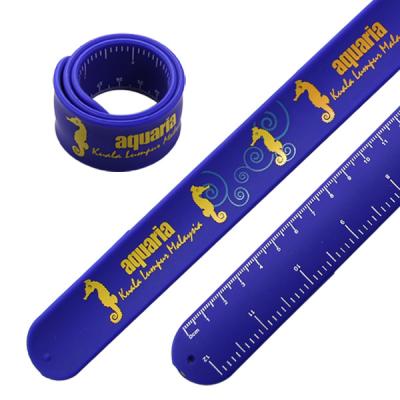 China Custom Logo Cheap Pat Circle Cartoon Environmentally Friendly Silicone Wrist Strap Ruler Clapping Clapping Wristband for sale