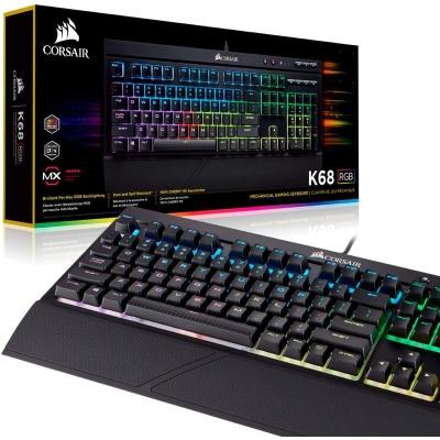 China Ergonomic Chicken E-sports Cable Keyboard Gaming K68 RGB Red Axis Consumer Genuine Brand New Mechanical Keyboard Yes for sale