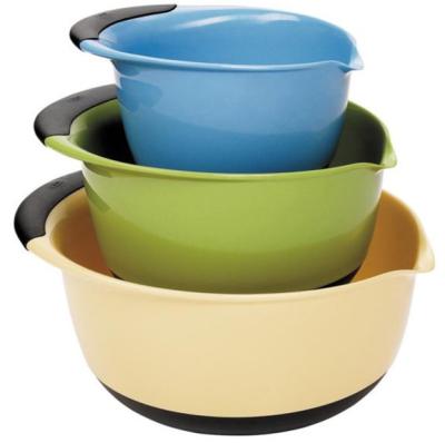 China Sustainable Kitchen Food Grade Smart Plastic Mixing Salad Bowl for sale