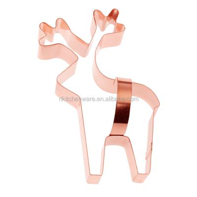 China New Sustainable Copper Dish Series With Handle Reindeer Cookie Cutters for sale