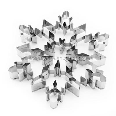 China Sustainable Giant Christmas Snowflake Shape Stainless Steel Cookie Cutter for sale