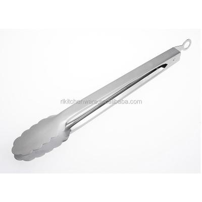 China Wholesale Food Grade Eco - Friendly Kitchen Stocked Stainless Steel Locking Cooking Tongs For Salad Food for sale