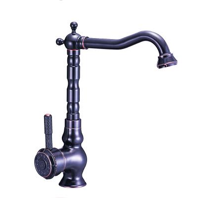 China Mid Century Vintage Kitchen Sink Faucet Luxury Brass Gold Antique Black for sale