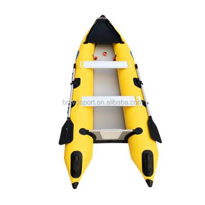 China Wholesale Family Entertainment CE PVC Hull Material Cheap Inflatable Fishing Kayak On Sale for sale