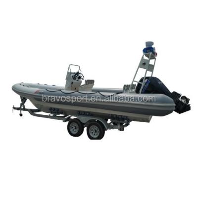 China PVC Rowing Boat For Fishing New Design Welded Aluminum Hull Inflatable RIB Boat Luxury With Motor For Sale for sale