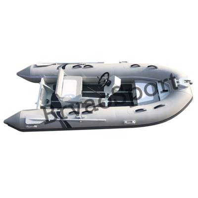 China PVC Rowing Boat For Fishing 13 Ft PVC Boat Highfield Rib 390 With Center Console for sale