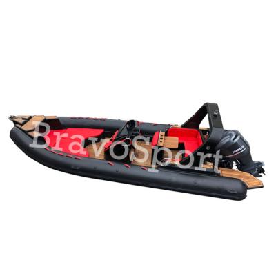 China PVC Rowing Boat for Fishing 25ft V Fiberglass RIB Hypalon Military Inflatable Boats 7.6m Deep for Sale for sale