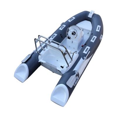 China PVC Rowing Boat For Fishing CE New Item Rigid PVC Fiberglass Rib 390 Inflatable Boat USA for sale