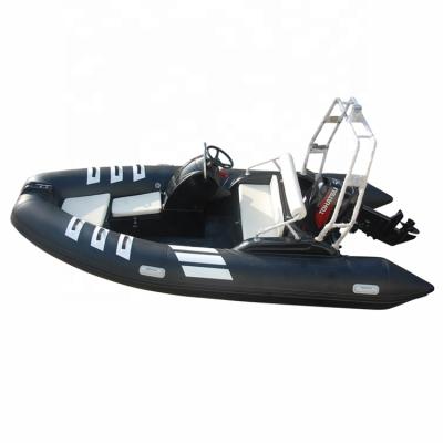 China PVC Rowing Boat For Fishing Inflatable Fiberglass Rib Boat China PVC RIB 430 Military Zodiac Console for sale