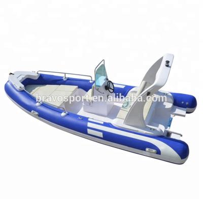 China PVC Rowing Boat For Fishing 2018 CE Over 10years China Factory Hypalon Rib 580 Inflatable Boat With Motor for sale