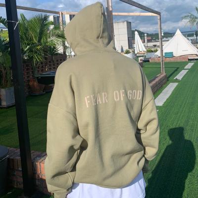 China High Quality Anti-Wrinkle Back Letter LOGO Print 7th Pullover Hoodie FEAR OF GOD FOG Streetwear Men's Hoodie for sale