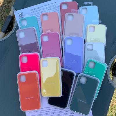 China Luxury Original Anti-drop Silicone Phone Case For Apple iPhone 11 Pro 7 8 Max Plus 12 Pro for sale