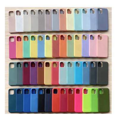 China Anti-drop Full Cover Silicone Phone Case For iPhone 11 12 6 6s 7 8 Plus Pro Max Se for sale